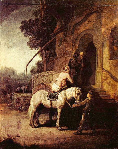 Rembrandt van rijn The Good Samaritan. China oil painting art